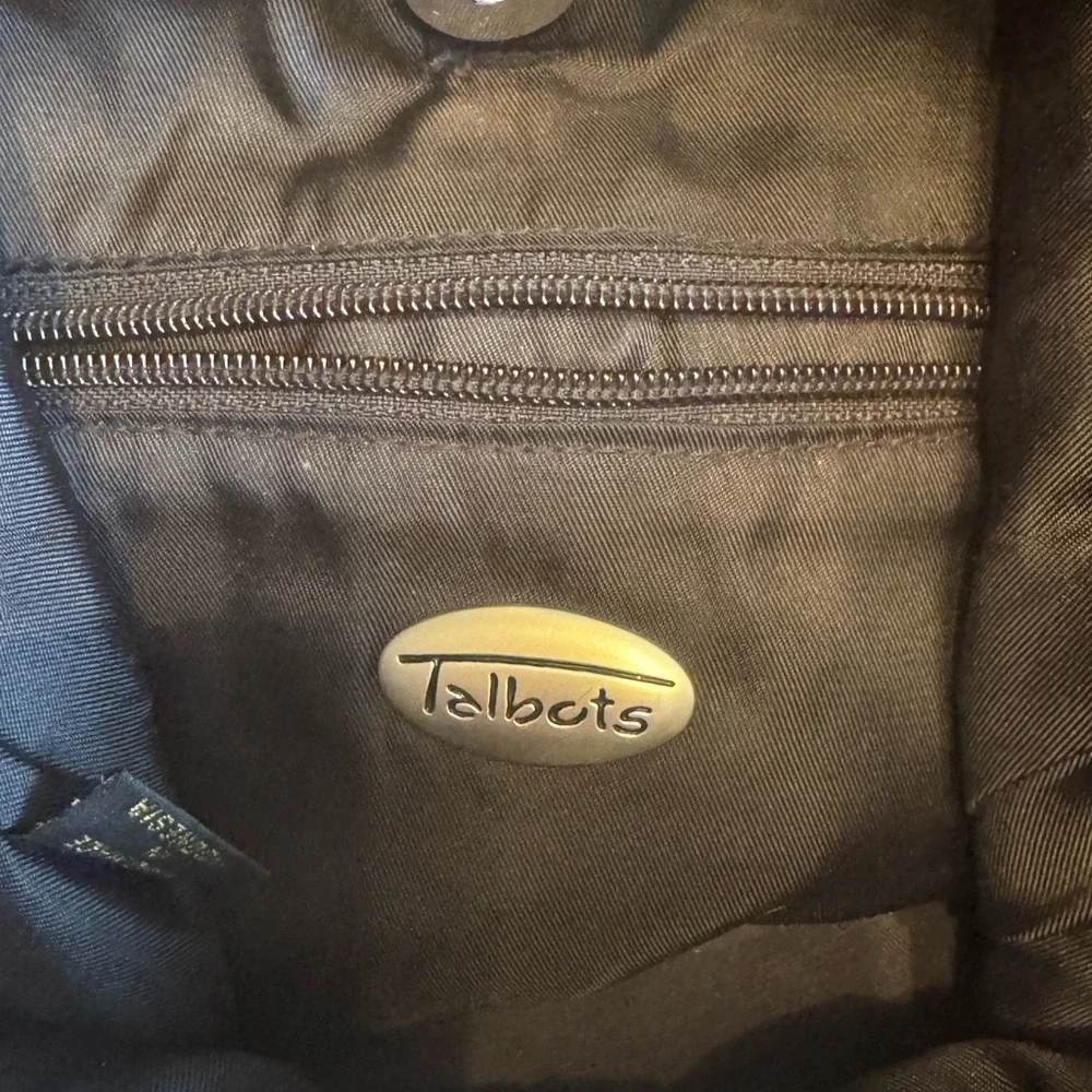 Talbots Elegant Black Knit Shoulder Bag